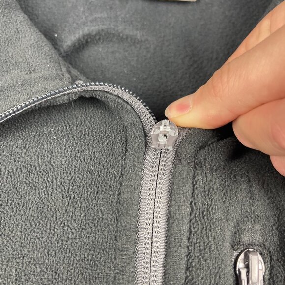 Columbia Sweater Mens 2X T  Black / Grey Fast Trek Full Zip Fleece Hiking READ** - Picture 11 of 16